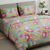 Petal Veranda Multi 100% Cotton King Flat Bedsheet, 186 TC - Bedsheets | haus & kinder