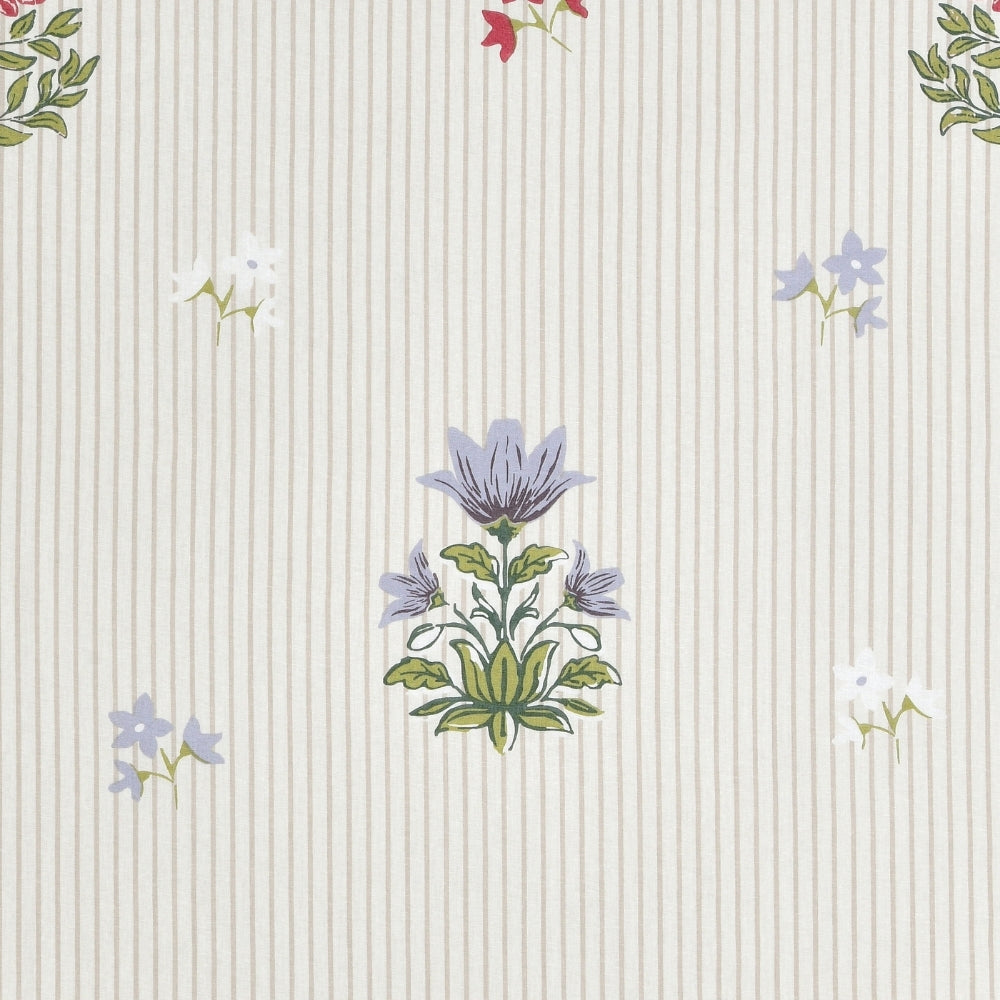 Floral Indienne 100% Cotton Double Size Bedsheet, 186TC