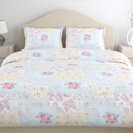 Combed Cotton King Bedsheet Blooming Heritage, 186 TC