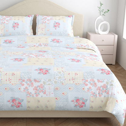 Combed Cotton King Bedsheet Blooming Heritage, 186 TC