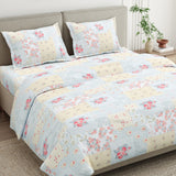 Blooming Heritage Combed Cotton King Bedsheet, 186 TC