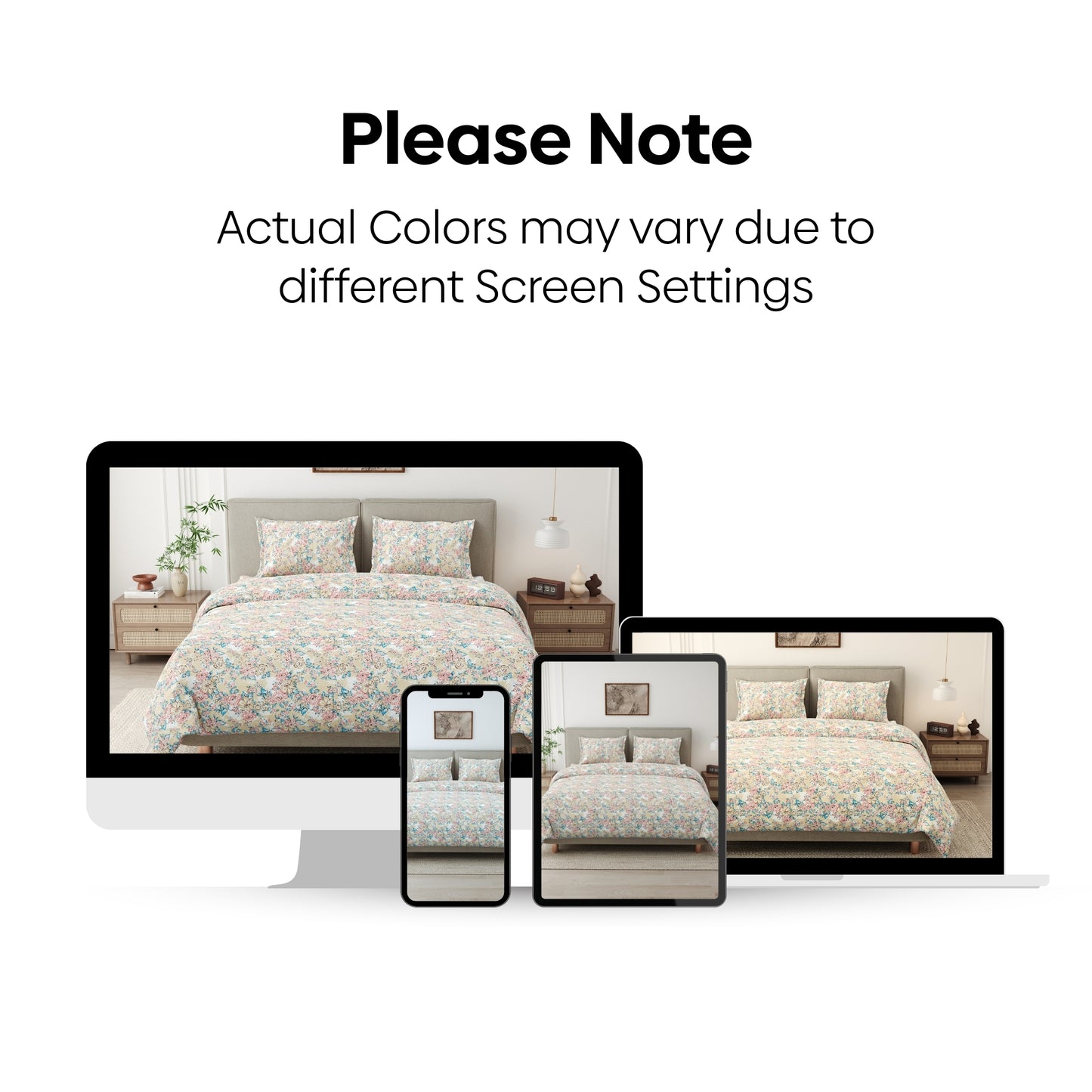 Blossom Legacy Combed Cotton King Bedsheet, 186 TC