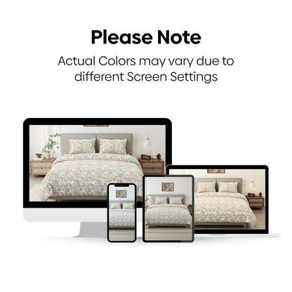 Blossom Legacy Combed Cotton King Bedsheet, 186 TC