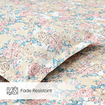 Blossom Legacy Combed Cotton King Bedsheet, 186 TC