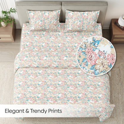 Blossom Legacy Combed Cotton King Bedsheet, 186 TC
