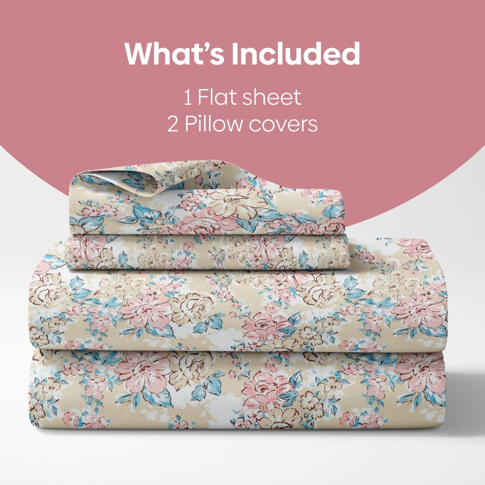 Blossom Legacy Combed Cotton King Bedsheet, 186 TC