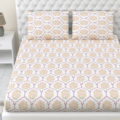 Combed Cotton King Bedsheet Heritage Blossom, 186 TC