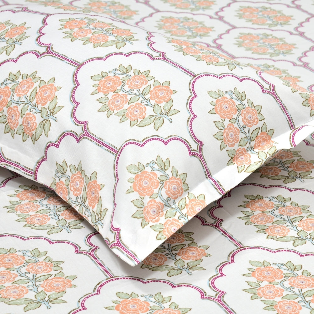 Combed Cotton King Bedsheet Heritage Blossom, 186 TC