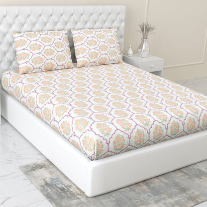 Combed Cotton King Bedsheet Heritage Blossom, 186 TC