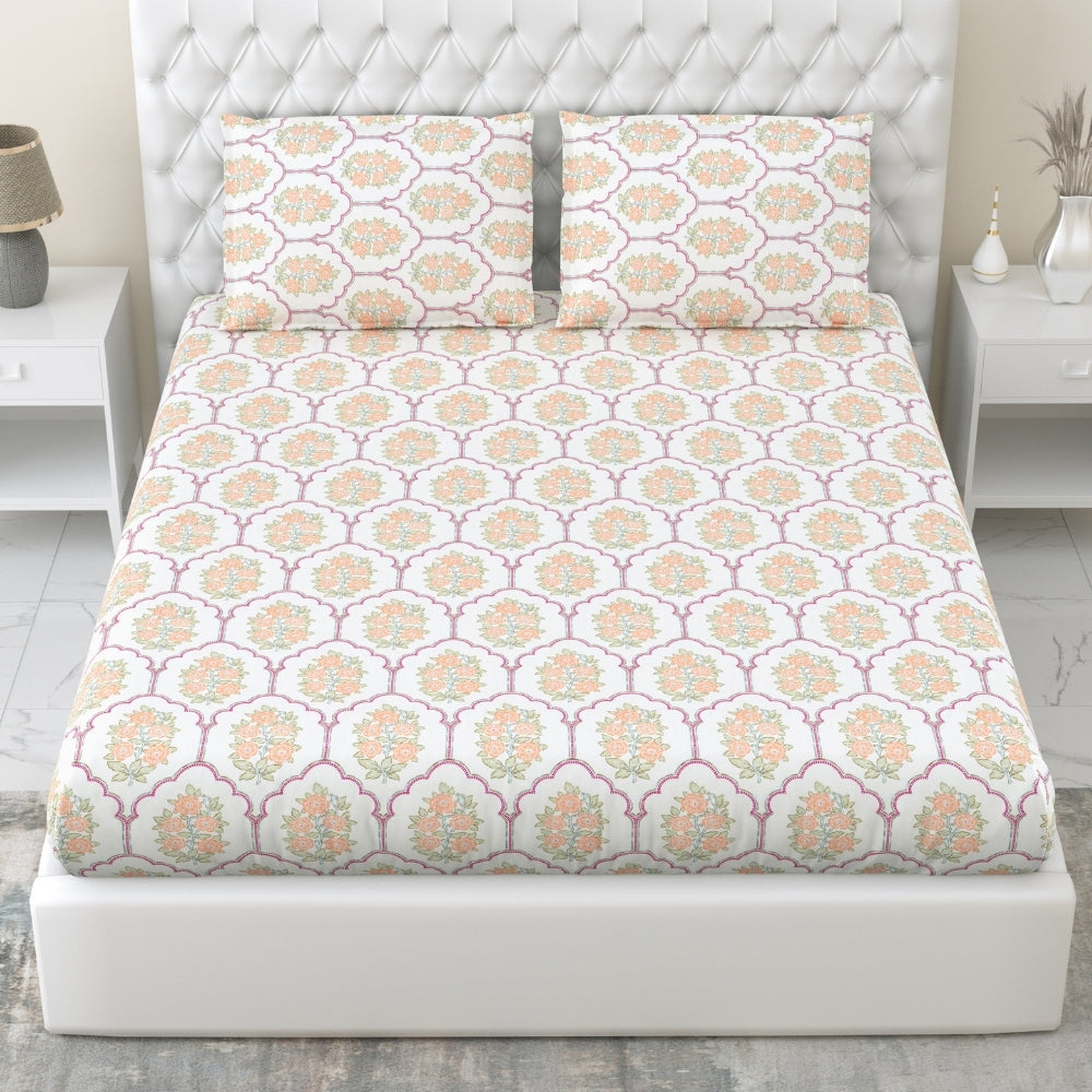 Combed Cotton King Bedsheet Heritage Blossom, 186 TC