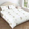 Combed Cotton King Bedsheet Petals of Tradition, 186 TC
