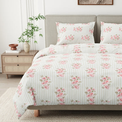 Radiance in Bloom Combed Cotton King Bedsheet , 186 TC