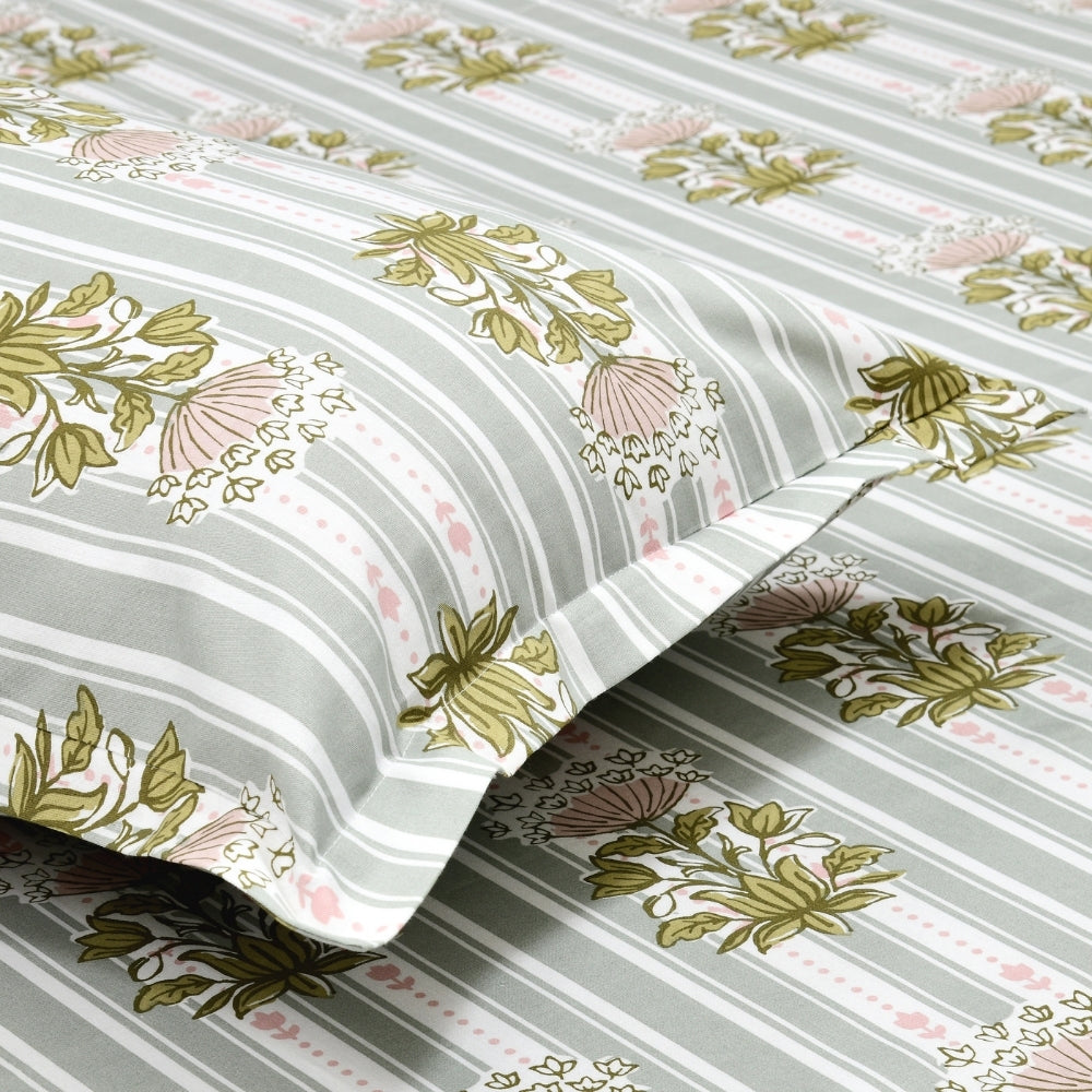 Heritage Garden 100% Cotton Double Size Bedsheet, 186TC