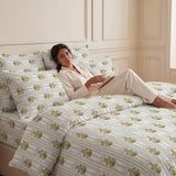 Heritage Garden 100% Cotton Double Size Bedsheet, 186TC