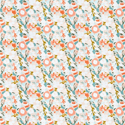 100% Cotton Single Flat 186 TC Bedsheet, Blushbloom, Multicolor