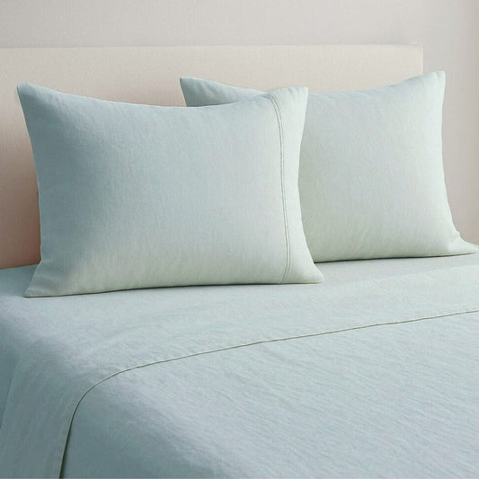Organic Cotton King Flat Sheet- Coastal Calm 300 TC Percale