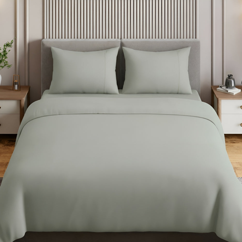 Organic Cotton Bedsheet - Coastal Calm 300 TC Percale