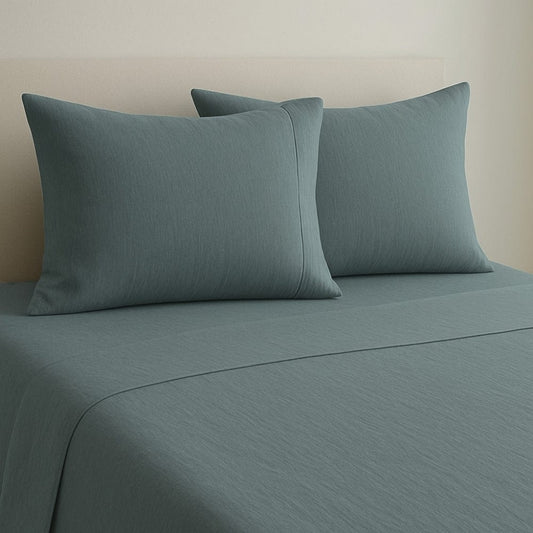 Organic Cotton King Flat Sheet- Deep Drift 300 TC Percale