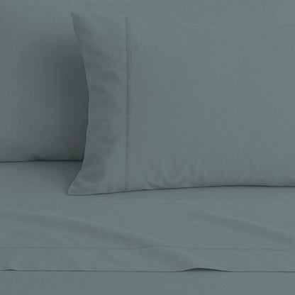 Organic Cotton King Flat Sheet- Deep Drift 300 TC Percale