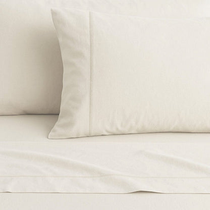 Organic Cotton King Flat Sheet- Vanilla Dawn 300 TC Percale