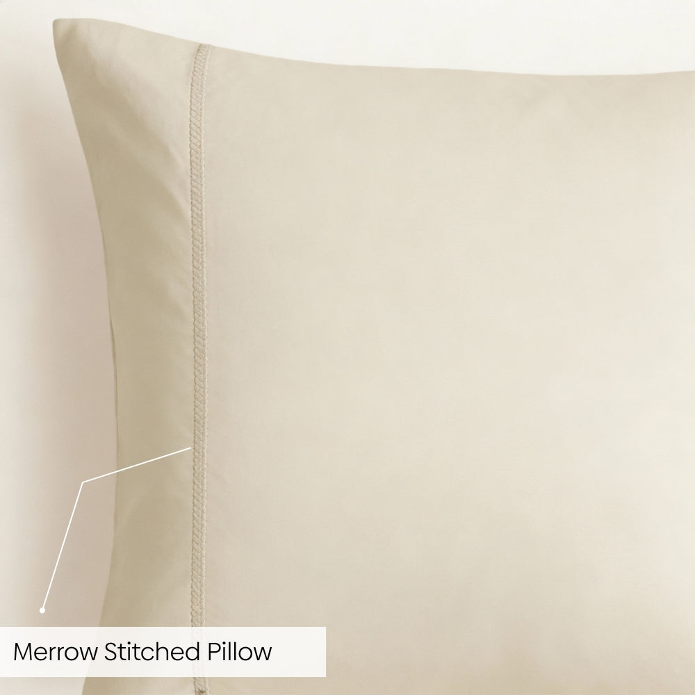 Organic Cotton Bedsheet - Vanilla Dawn 300 TC Percale