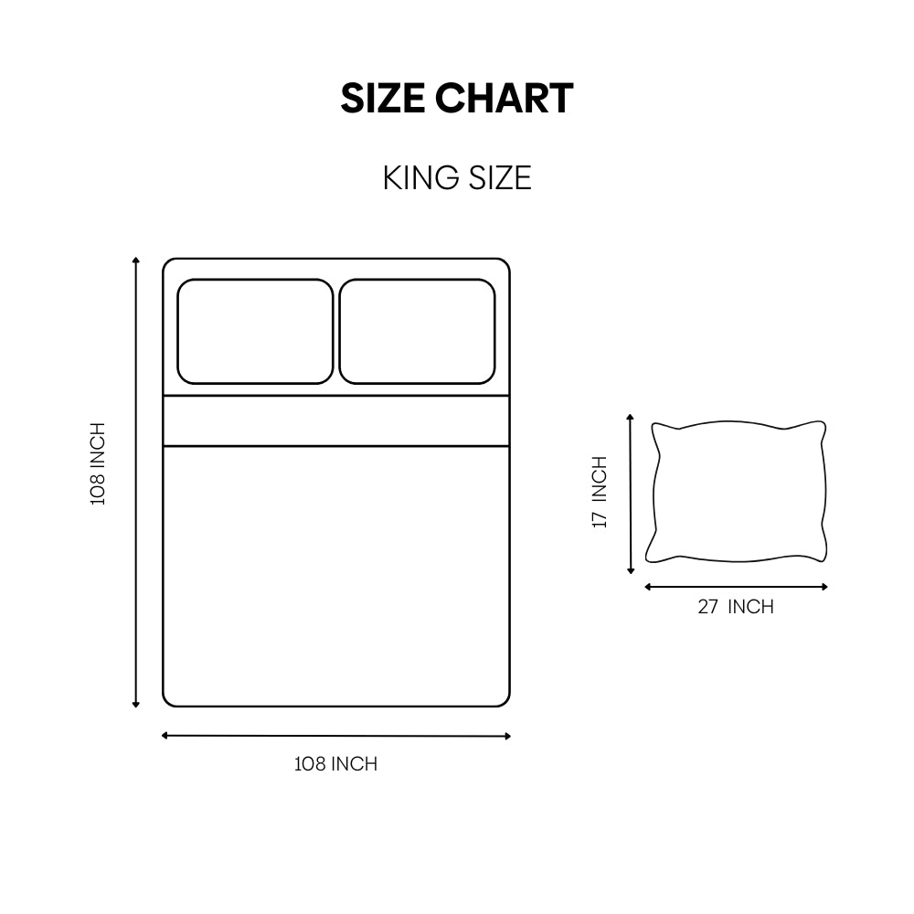 Luxury 300 TC Sateen 100% Cotton King Flat Bedsheet, Fogstone