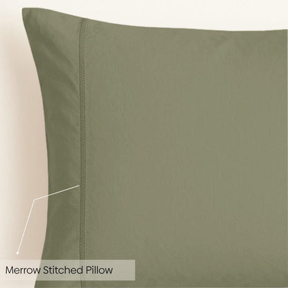 Organic Cotton King Flat Sheet- Verdant Haze 300 TC Percale