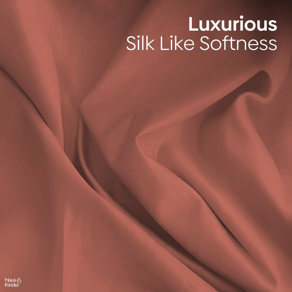 Luxury 300 TC Sateen 100% Cotton King Flat Bedsheet, Amber Glow