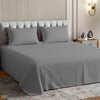 Luxury 300 TC Sateen 100% Cotton King Flat Bedsheet, Fogstone