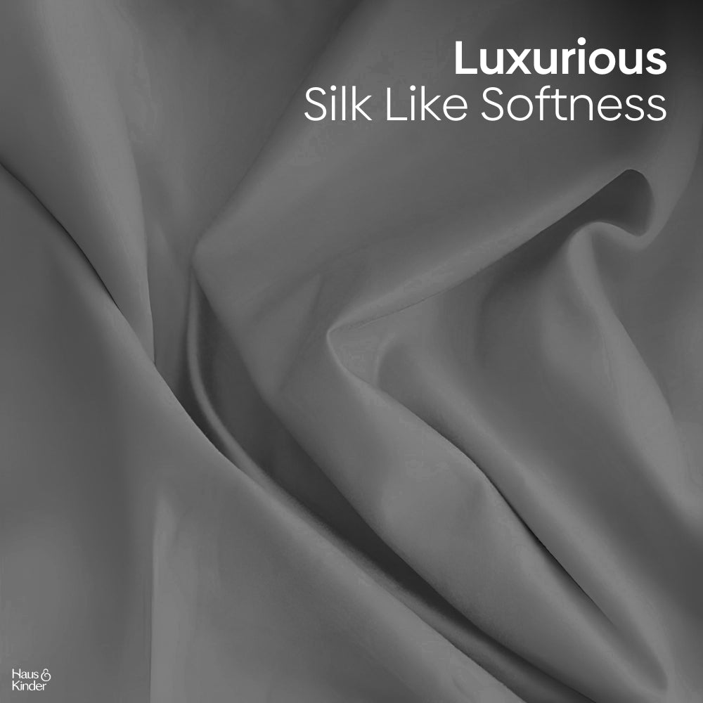 Luxury 300 TC Sateen 100% Cotton King Flat Bedsheet, Fogstone