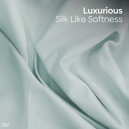 Luxury 300 TC Sateen 100% Cotton King Flat Bedsheet, Spring Mint