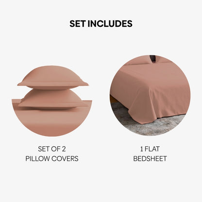 Luxury 300 TC Sateen 100% Cotton Bedsheet, Summer Nectar