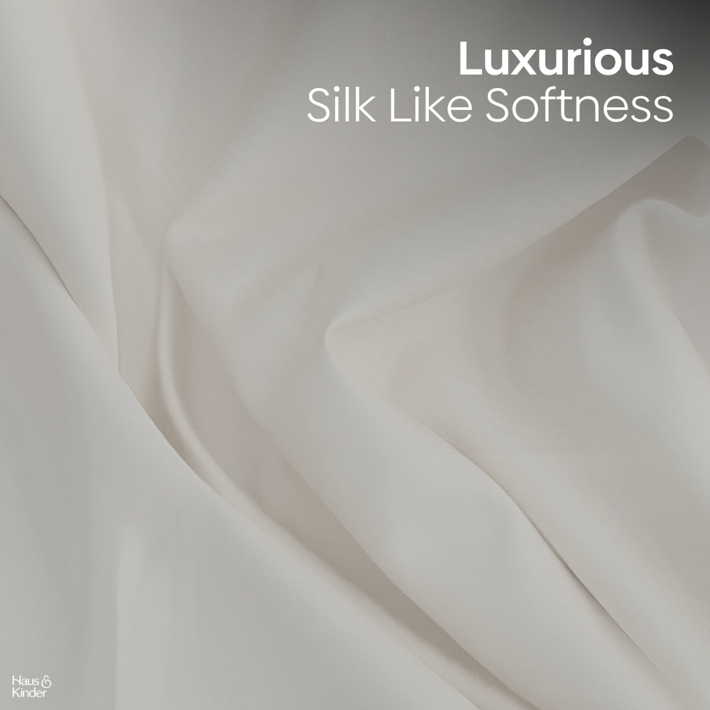 Luxury 300 TC Sateen 100% Cotton Bedsheet, Timeless Pearl