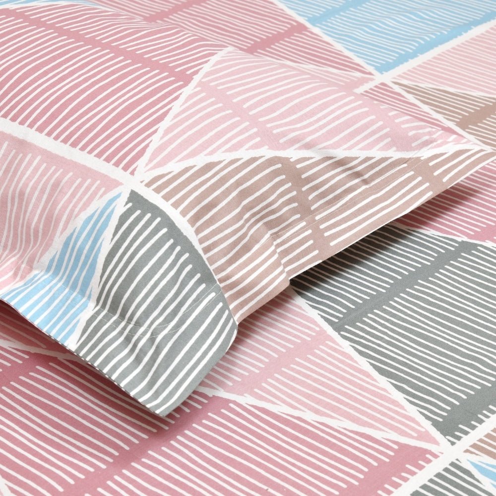 Pyramid Retreat 100% Cotton King Size Bedsheet, 144 TC - Bedsheets | haus & kinder