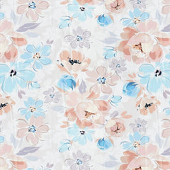 300 TC Satin Royale Bedsheet Aurelia Petals, Multicolor - King Size | haus & kinder