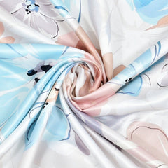 300 TC Satin Royale Bedsheet Aurelia Petals, Multicolor - King Size | haus & kinder