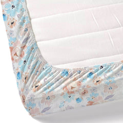 300 TC Satin Royale Bedsheet Aurelia Petals, Multicolor - King Size | haus & kinder