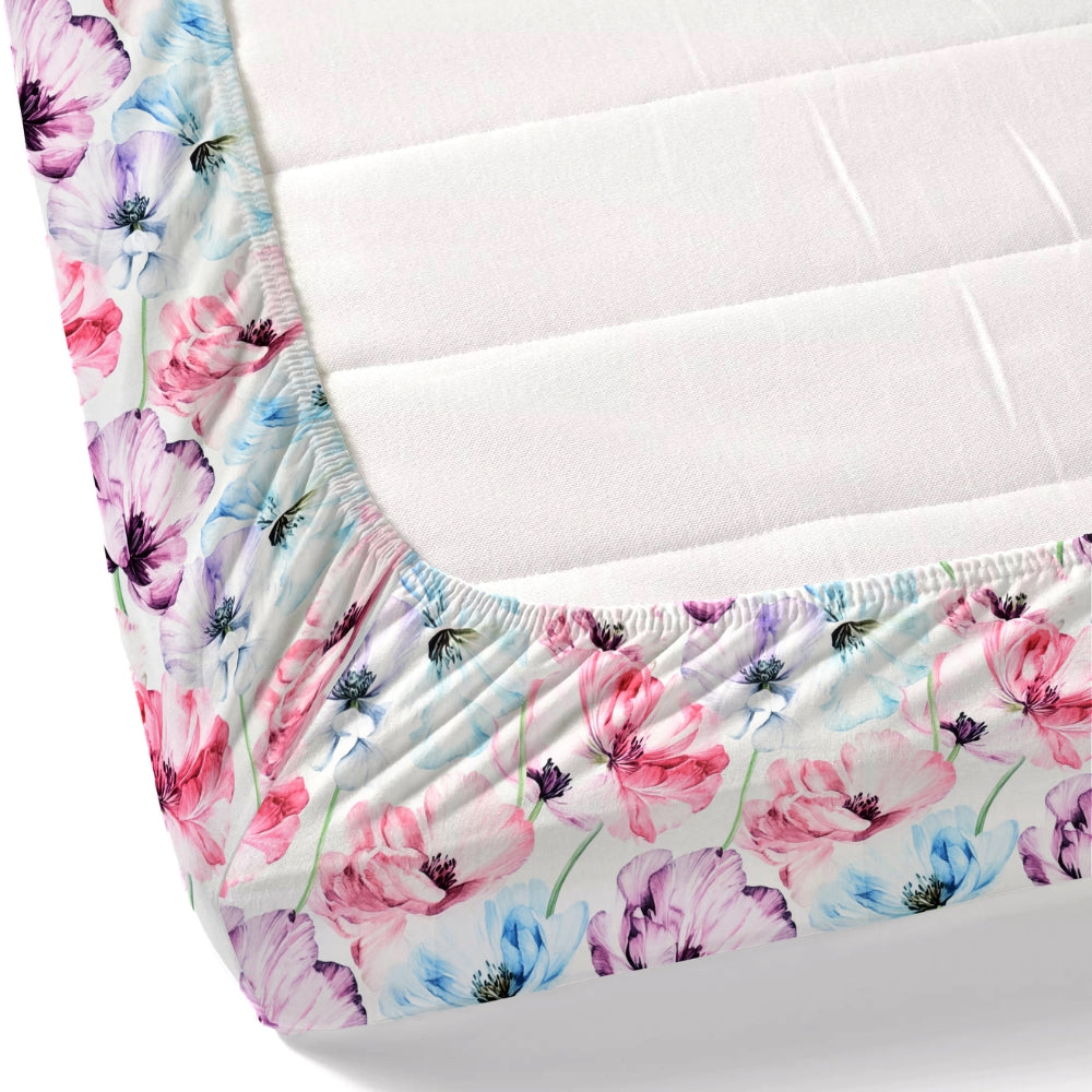 300 TC Satin Royale Bedsheet Floreal Mystique, Multicolor
