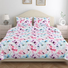 300 TC Satin Royale Bedsheet Floreal Mystique, Multicolor - King Size | haus & kinder