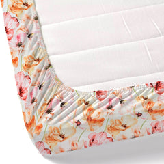 300 TC Satin Royale Bedsheet Seraphine Blossom, Multicolor - King Size | haus & kinder