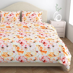 300 TC Satin Royale Bedsheet Seraphine Blossom, Multicolor - King Size | haus & kinder