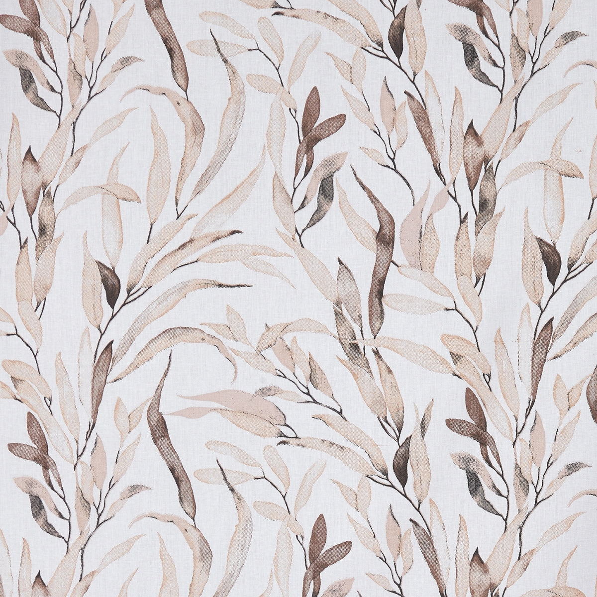 Whispering Willow 100% Cotton Double Flat Bedsheet, Ash Brown - 186 TC - Bedsheets | haus & kinder