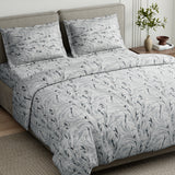 Whispering Willow 100% Cotton Double Flat Bedsheet, Mist Blue - 186 TC - Bedsheets | haus & kinder