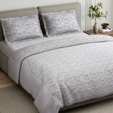 Cottage Calico 100% Cotton Double Flat Bedsheet, Muted Terracotta - 186 TC - Bedsheets | haus & kinder