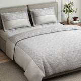 Cottage Calico 100% Cotton Double Flat Bedsheet, Warm Ochre - 186 TC - Bedsheets | haus & kinder