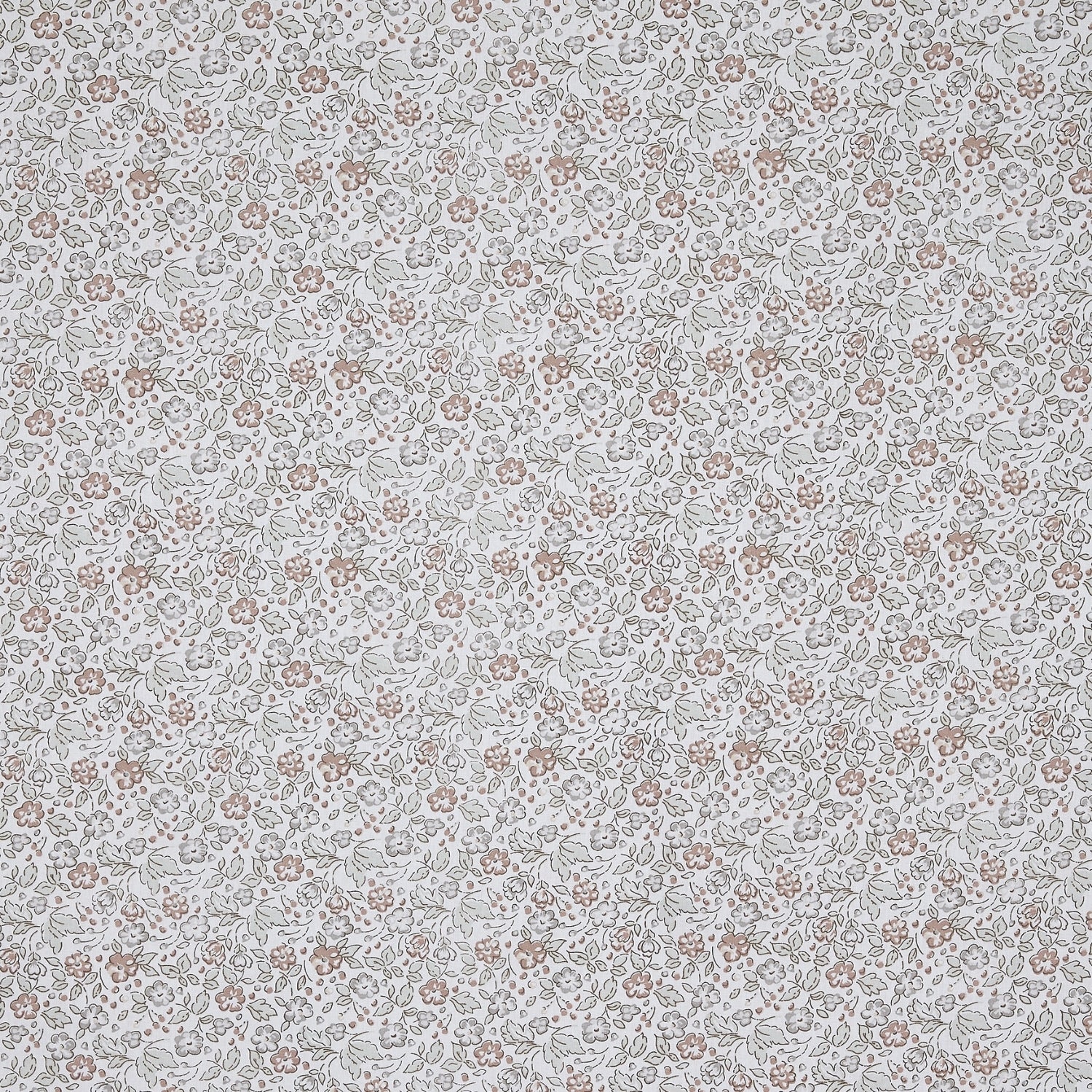 Cottage Calico 100% Cotton Double Flat Bedsheet, Mocha Mousse - 186 TC - Bedsheets | haus & kinder