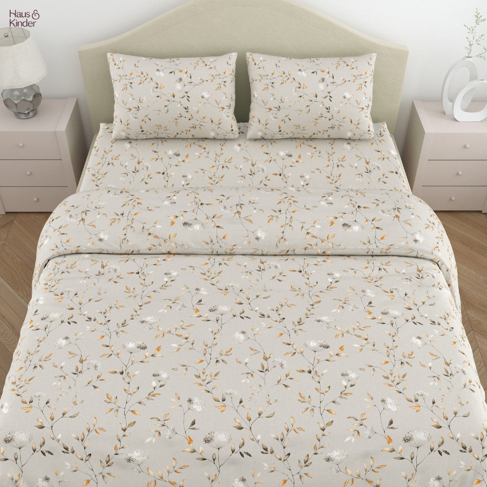 Celebration Gift Set of 7- Bed Sheet & Towel Set, Ivory