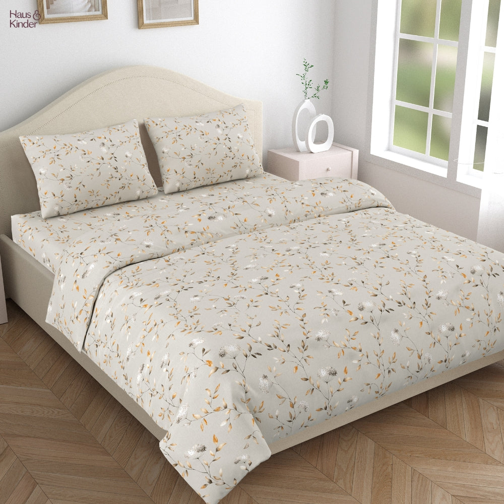 Celebration Gift Set of 7- Bed Sheet & Towel Set, Ivory