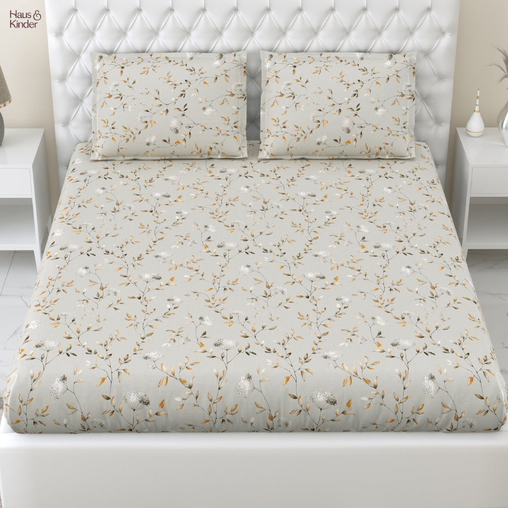 Celebration Gift Set of 7- Bed Sheet & Towel Set, Ivory