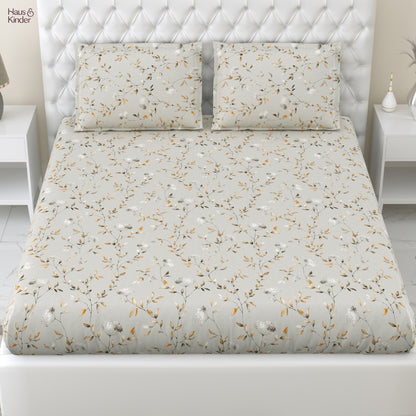 Celebration Gift Set of 7- Bed Sheet & Towel Set, Ivory